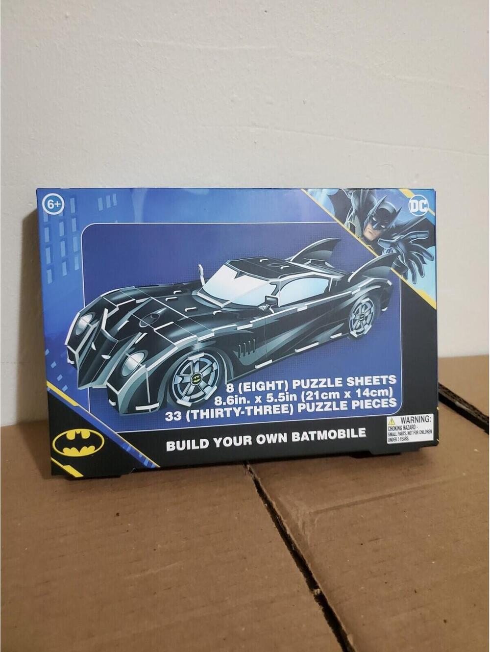 DC Batman Build Your Own 3D Bat mobile Puzzle Kit 33 Pieces